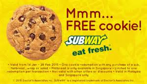Free Subway Cookie (Worth 69p)